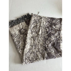 Women's Pashmina Gray Beige Paisley Pashmina Scarf One Size